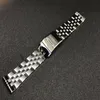 22 24mm Argent Deux Tons Or Acier Inoxydable Bracelet Montre Ceinture Montre Bande Strap193S