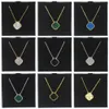 Clover Necklace Van Four Leaf Clover Necklace Clover Fashion Designer smycken Set Love Pendant Halsband Flowers Gold Mother of Pearl Necklace Link Chain Womens Y1