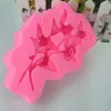 Bakning mögel sockerscraft rose blommor silikon mögel diy 3d fondant mögel cupcake tårta dekorera verktyg kakpolymer lera bakning tvålformar 230804