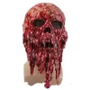 Máscaras de fiesta Máscara de terror mascarada sangrientas gorras de calavera Espectáculos de danza de Pascua accesorios diablo miedo zombie J230807