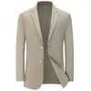 Abiti da uomo Blazer leggeri estivi Moda Bianco Nero Business Casual Drape Suit Jacket Dress Abbigliamento di marca Plus Size 6XL 7XL