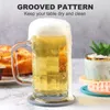 Placemats 6 Stuks Onderzetters Voor Koffie Drinken Dranken Absorberend Met Houder Cup Bar Houten Antislip