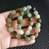 Strand Natural Nephrite Jade Beads Armband Män Kvinnor Läker ädelsten Fina smycken äkta Hetian Jades Seed Stone Armband Bandles