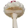 Flores decorativas de alta qualidade 18 cm rosa de seda artesanal segurando buquê decoração de casamento artificial com grandes strass e pérolas