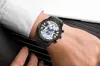 Montres-bracelets De Luxe Hommes Montre Cadran Conceptuel Hommes Montre-Bracelet À Quartz Bleu Or Noir Pointeur Inhabituel Affichage Montres Homme D'affaires Horloge