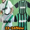 23/24 US Sassuolo Soccer Jerseys Boga Caputo 2023 2024 Berardi Chiriches Djuricic Obiang Kyriakopoulos Defrel Locatelli Berari Boga Maglietta Football Shirt