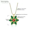 Pendanthalsband Valily Necklacetogether i Paris Emerald Stone Flower Necklace Lost Princess Inspired for Women 230804