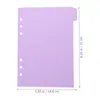 6Pcs Blank Labels Binder Dividers With Tabs 6 Hole Punch Office Supplies