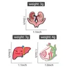 乳房腎臓肝臓エナメルピンカスタムオルガンブローチラペルバッジ生物学解剖学医療ジュエリーギフト