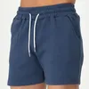 Men's Shorts Cotton Sporting Running Navy Blue Bodybuilding Sweatpants Fitness Short Pants Korean Jogger Gym Male Workout