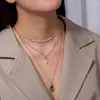 Anhänger Halsketten Mode Rhombus Farbe Abalone Shell Accessoires Persönlichkeit Street Shooting Mehrschichtketten Halskette