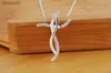925 Sterling Silver Creative Cross Crystal Pendant Necklace For Women Fashion Charms Jewelry Holiday Gift Wedding Party L230704