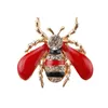 Broches Broches Baiduqiandu Marque 12 Mixte dans une Carte Cristal et Émail Coccinelle Insectes Broche Broches Ensembles HKD230807