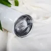 US Warehouse Sublimation Blanks Tumblers Tasses droites en acier inoxydable de 20 oz Gobelet blanc avec couvercles et bouteilles de tasse de transfert de chaleur en paille