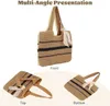 Emprier Gestreifte Stroh-Einkaufstasche für Damen, große Strandtasche, weich gewebt, handgefertigt, Web-Umhängetasche HKD230807