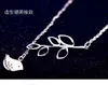 925 Sterling Silver Bird Branches Halsband Pendants for Women Fashion Lady Festival Gift Sterlingsilverjewelry L230704