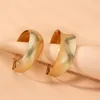 Hoop Earrings Simple Exaggerated Geometric Metal For Women Party Holiday Fashion Jewelry Ear Accessories E342