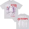 남자 티셔츠 Hellstar Cotton 티셔츠 패션 패션 흑인 남성 여성 디자이너 옷 만화 그래픽 펑크 록 탑 여름 하이 스트리트 스트리트웨어 J230807 566