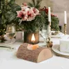 Table Lamps 2 Pcs Tealight Holder Wedding Sticks Wooden Centerpiece Candlestick