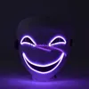 Máscaras de fiesta Naucao Máscara de Halloween Led Payaso sonriente FaceRolePlaying Disfraces de disfraces para actuaciones de Halloween Fiestas de maquillaje J230807