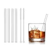 Clear Glass Straws for Smoothies Cocktails Drinking Straws Healthy Reusable Eco Friendly Straws Drinkware Accessory