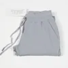Taille haute lâche élasticité décontracté Fitness Yoga pantalon avec poches extérieur cordon respirant Jogging sport pantalon lu-168