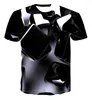 T-shirt da uomo Summer Fashion T-shirt con tecnologia 3D Abbigliamento stampato Top largo a maniche corte casual e divertente