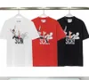 Camiseta de manga curta itália marcas de letras estampa gráfica preto branco lazer masculino feminino moda durável qualidade casal designer de roupas tee tops