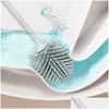 Toilet Brushes Holders Wc Accessories Brush Set Wall Floor Dual Purpos Soft Glue Cleaner Bathroom Long Handle Home No Dead Corner Dhhje