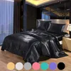 Bedding sets Set Luxury Kit Rayon Satin Duvet Cover Pillowcases Quality Bed Sets Bedspreads For Single Double 230807