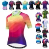 Racingjackor Weimostar Womens Cycling Jersey Short Sleeve Cykelkläder Road Bike Shirt Pro Team Cycle Wear Mountain Tops Ropa