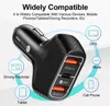 3 Ports PD 20W Car Phone Charger Fast Charging 3A QC3.0 Quick Charge Type C USB-C Chargers Auto Power Adapter For IPhone 14 13 12 Samsung GPS Smart Phone