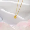 Hanger Kettingen PANJBJ Goud Kleur Liefde Hart Ketting Voor Vrouwen Meisje Leuke Gladde Eenvoudige Sieraden Verjaardagscadeau Dropship Groothandel