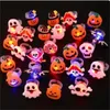 LED Light Halloween Ring Glowing Pumpkin Ghost Skull Rings Kids Gift Halloween Party Decoration for Home Horror Props Supplies GC2239