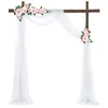 Autres fournitures de fête d'événement BC012A fête de mariage arche drapé tissu Swag Decor blanc rose terre cuite bordeaux voile transparent en mousseline de soie rideau toile de fond panneau 230804