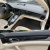 ل Porsche Panamera 2010-2016 لوحة التحكم المركزية الداخلية مقبض باب ألياف الكربون ملصقات شارات تصميم السيارة accessorie3112