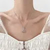 Hanger Kettingen Roze Kers Ketting Voor Vrouwen Y2k Trend Zoete Zomer Liefde Hart Opaal Sleutelbeen Ketting Mode Vrouwelijke Sieraden