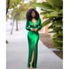 Robes décontractées Maxi pour femmes 2023 grande taille femmes robe de soirée couleur unie glace soie serré Sexy jupe vert vêtements