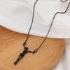 Pendant Necklaces Skull Cross Skeleton Necklace Goth Hanging Hands Soul Halloween Gothic Jewelry