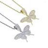 Choker 5A Cubic Zirconia CZ Cute Animal Butterfly Pendant Necklace For Women Men Punks Tyles Long Necklaces Jewelry Wholesale