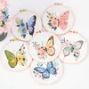 Китайские продукты Butterfly Flower Emelcodery для начинающих материал DIY с иглами для вышивки рисунка для любителя ремесел R230807