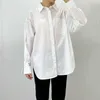 البلوزات النسائية Superaen 2023 الخريف القمصان الكورية على غرار ألوان صلبة قميص طويل الأكمام