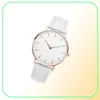 Simple Watch Women Dress Leather Band Analog Quartz Wristwatch Fashion Ladies Golden Rose Gold Clock Female243Y1722859