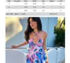 Casual Dresses Print Halter Hollow Out Mini Dress BodyCon Club Outfits Streetwear 2023 Summer Sexy Y2K Evening Party Wholesale