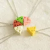 Chaînes gâteau au fromage collier doux Triangle pendentif fille mignon bonbons couleur résine femme Simple concepteur coréen bijoux cadeau