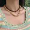 Ras du cou beaucoup de couleurs bijoux bel accessoire Boho irrégulière pierre naturelle collier femmes Vintage perle clavicule chaîne esthétique Y2K