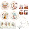 Produits chinois Broderie pour débutant Petits animaux solubles dans l'eau Motif Chiffons Instructions Boucles Aiguilles Fils Matériel de bricolage Sac R230807