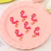 Garrafas de Armazenamento 40 Pçs Flamingo Acessórios Capa para Celular Suprimento para Artesanato DIY Acessórios para Cabelo Celular Resina Adorno Concha Joias Delicadas