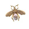 Brand Bee Brosch Ladies Vintage Copper Pearl Pendant Gorgeous Honey Charm Brosch Fashion Party Accessory With Present Box