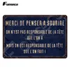 French Citat Tin Sign Toiletter Place des Aperos och Cuisine Vintage Plack Metal Sign Plate Slogan Iron Painting For Home Toalett Personlig inredning 30x20 cm W01